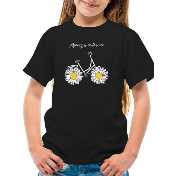 Daisy Bicycle Spring Air T-Shirt Juniors -Image by Shutterstock, x-Small