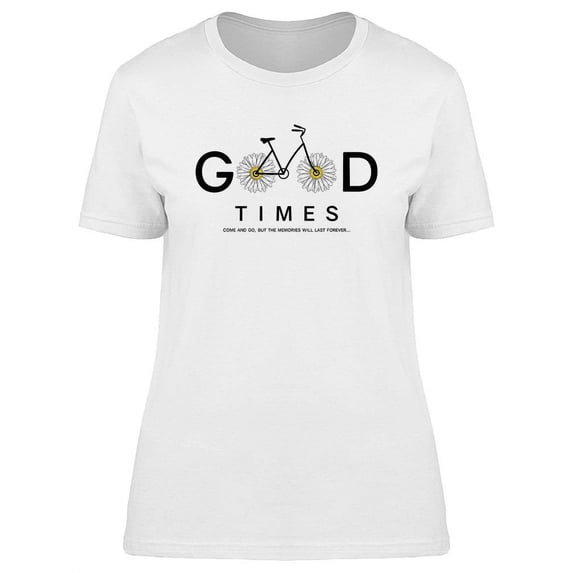 Daisy Bike Wheels And Slogan T-Shirt Women -Image by Shutterstock, Female Small