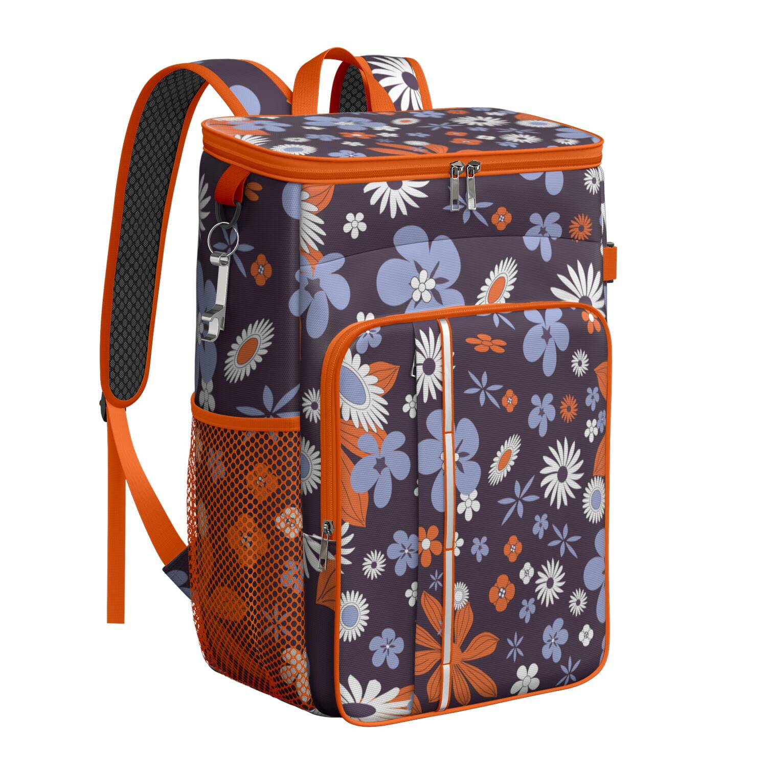 Chilly Box Backpack Daisy Bloom Pattern Cooler Backpack - 20L Insulated Picnic Backpack ...