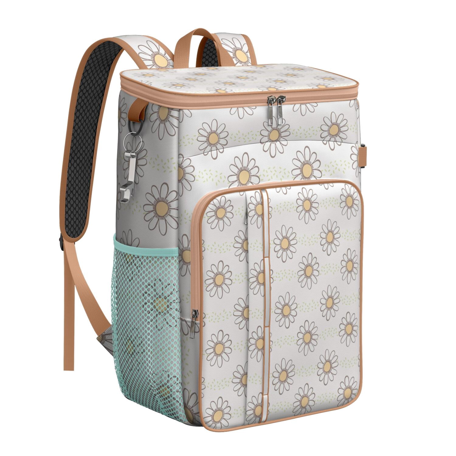 Chilly Box Backpack Daisy Bloom Pattern Cooler Backpack - 20L Insulated Picnic Backpack ...