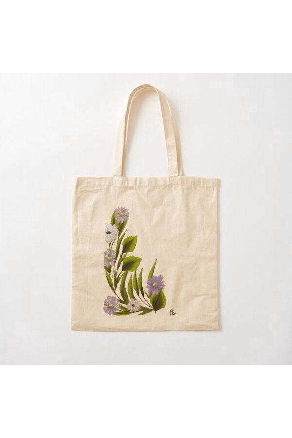Daisy Bloom Version 2 Canvas Tote Bags, Reusable Shopping Bag