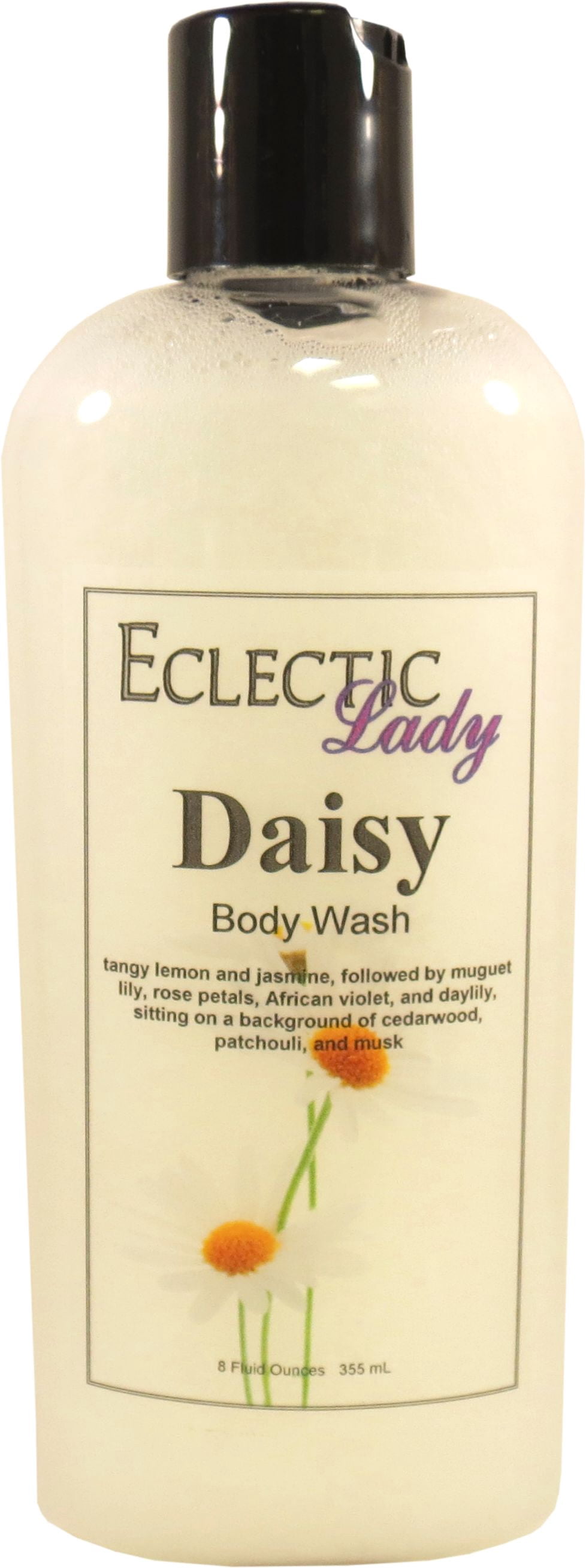 Daisy Body Wash by Eclectic Lady, Liquid Shower Gel for Women and Men, 8 Ounces