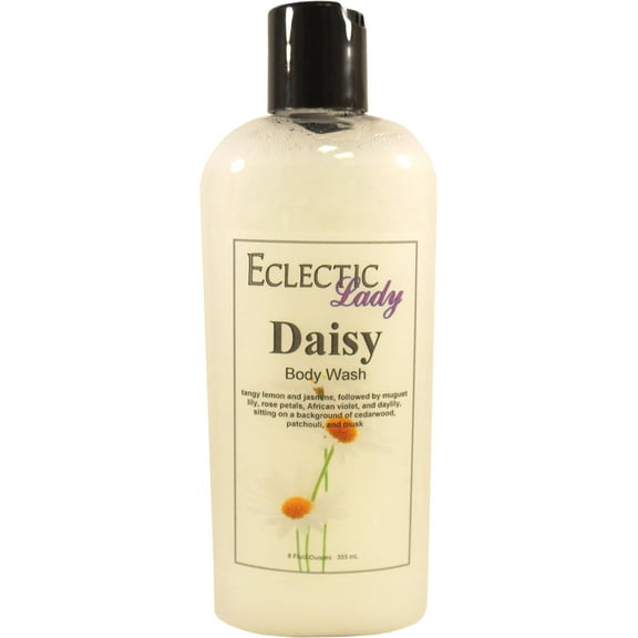 Daisy Body Wash by Eclectic Lady, Liquid Shower Gel for Women and Men, 8 Ounces