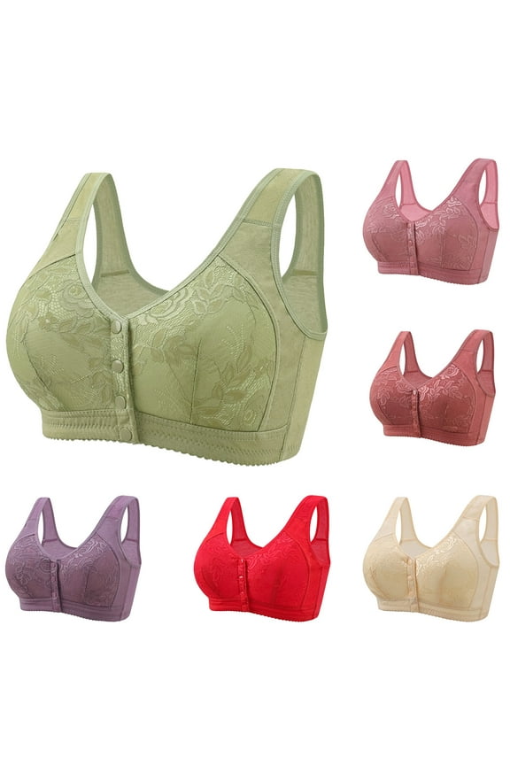 Daisy Bra for Seniors, Front Snap Closure Bras, Front Snaps Daisy Bras for Older Women