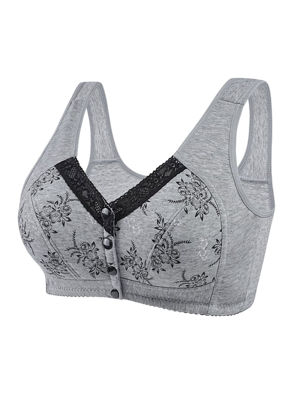 Daisy Bra for Seniors, Front Snap Closure Bras, Front Snaps Daisy Bras for Older Women
