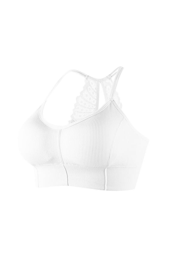 Daisy Bras for Women Floral Lace Trim Bra Spaghetti Adjustable Straps Bralettes One Piece Seamless Brassiere Supportive Push Up Closure Wireless Underwear Sexy Everyday Bras