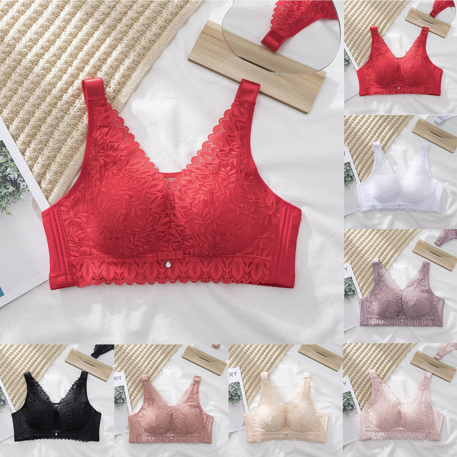 Daisy Bras for Women Wireless Cotton Bra Full Coverage Sports Bras Soft