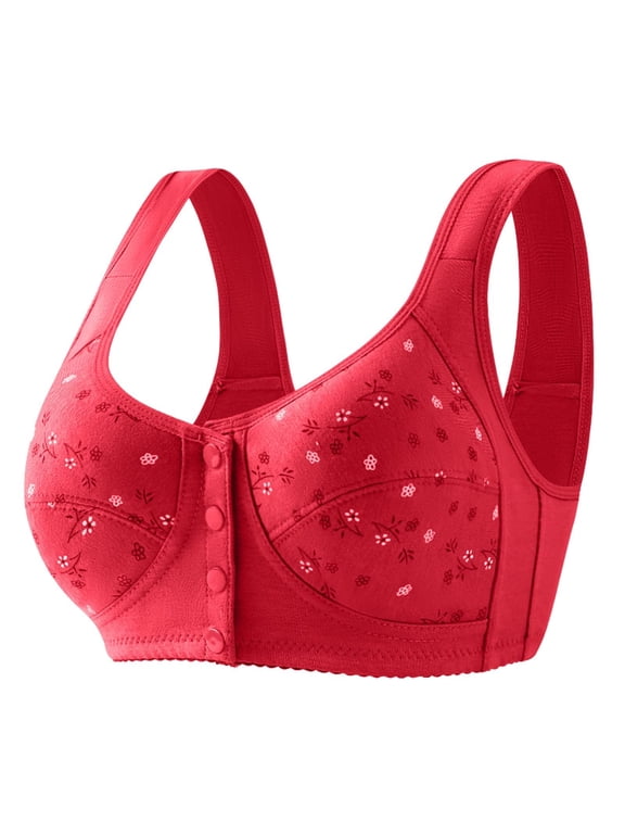 for Older Women - Front Button, Convenient Snap, Everyday Sleep Bras