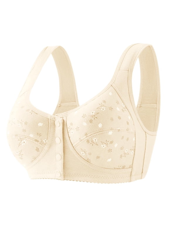 for Older Women - Front Button, Convenient Snap, Everyday Sleep Bras