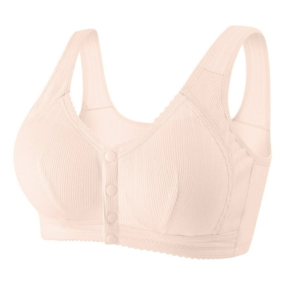 Daisy Bras for Older Women - Front Button, Convenient Snap, Everyday Sleep Bras