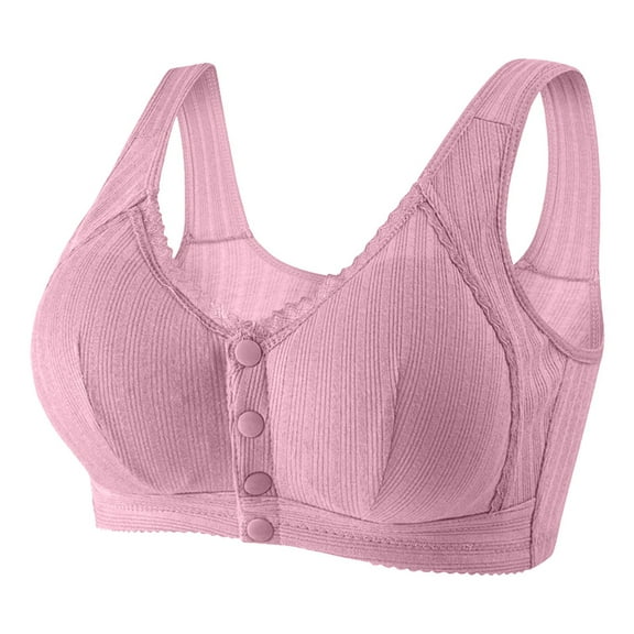 Daisy Bras for Older Women - Front Button, Convenient Snap, Everyday Sleep Bras