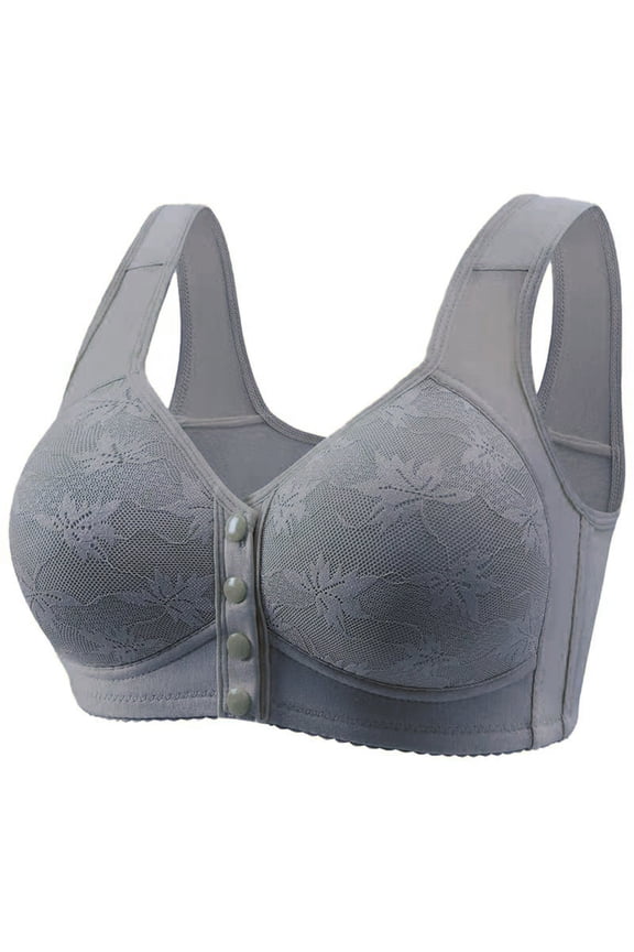 Daisy Bras for Older Women Front Closure Comfort Wireless Push Up Bralettes Plus Size Supportive Everyday Bras