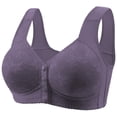 thumbnail image 1 of Daisy Bras for Older Women Front Closure Comfort Wireless Push Up Bralettes Plus Size Supportive Everyday Bras, 1 of 3