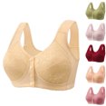 thumbnail image 1 of Daisy Bras for Older Women Front Closure Convenient Everyday Bras Mid Buttons Comfortable No Underwire Gathering Bras Complexion 46, 1 of 6