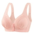 thumbnail image 1 of Daisy Bras for Older Women Front Closure No Underwire Full Coverage Everyday Bras Comfort Breathable Bralette (Pink,XXL), 1 of 4