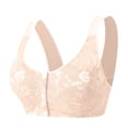 thumbnail image 1 of Daisy Bras for Older Women No Underwire Front Closure Comfort Senior Wireless Snap Closing Bra,Complexion,38, 1 of 6