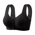 Daisy Bras for Older Women Plus Size Front Button Lace Bra Wireless ...