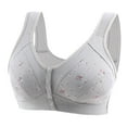 thumbnail image 1 of Daisy Bras for Older Women, Senior Front Close Button Bras Comfortable Full Support Wide Back No Underwire Bras, 1 of 1
