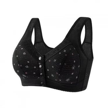 Daisy Bras for Seniors, 2025 New Daisy Bras for Older Women Front Closure Full Coverage Cotton Wireless Comfortable Bra