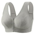 thumbnail image 1 of Daisy Bras for Women Plus Size No Underwire Full Coverage Front Closure Padded Bra Upgraded Everyday Support Bralette (Gray,XXXXXXL), 1 of 2