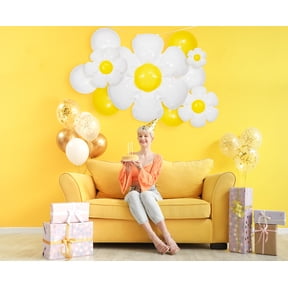 White/Yellow Daisy Balloon Kit, 10 Pieces, by Way To Celebrate