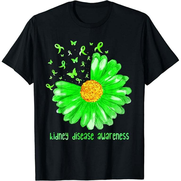 Butterfly Green Ribbon Kidney Disease Awareness Shirt Women Butterfly Green Ribbon Kidney Disease Awareness Shirt Women