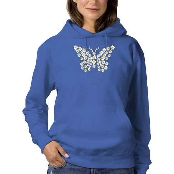 Daisy Butterfly Hoodie Women -Image by Shutterstock, Female XX-Large