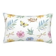 Daisy Butterfly Leaf Throw Pillow Covers 16" x 24" , Decorative