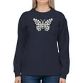 thumbnail image 1 of Daisy Butterfly Sweatshirt Women -Image by Shutterstock, Female Small, 1 of 4