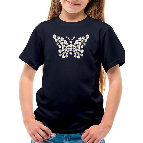 Daisy Butterfly T-Shirt Juniors -Image by Shutterstock, Medium