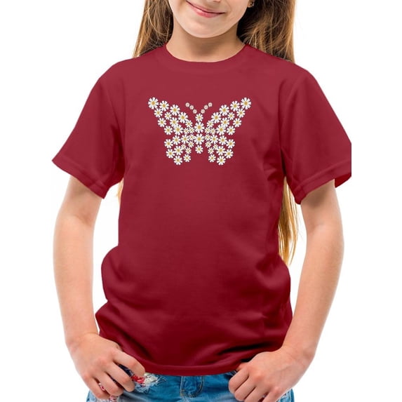 Daisy Butterfly T-Shirt Juniors -Image by Shutterstock, Medium