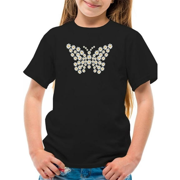 Daisy Butterfly T-Shirt Juniors -Image by Shutterstock, x-Small