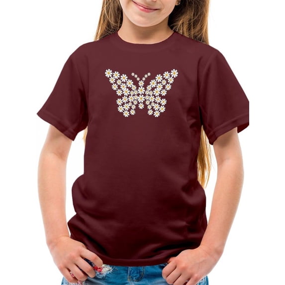 Daisy Butterfly T-Shirt Juniors -Image by Shutterstock, x-Small