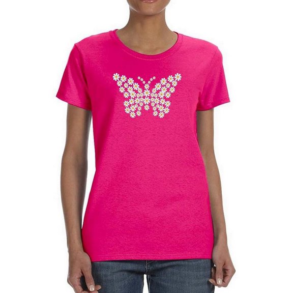 Daisy Butterfly T-Shirt Women -Image by Shutterstock, Female Small