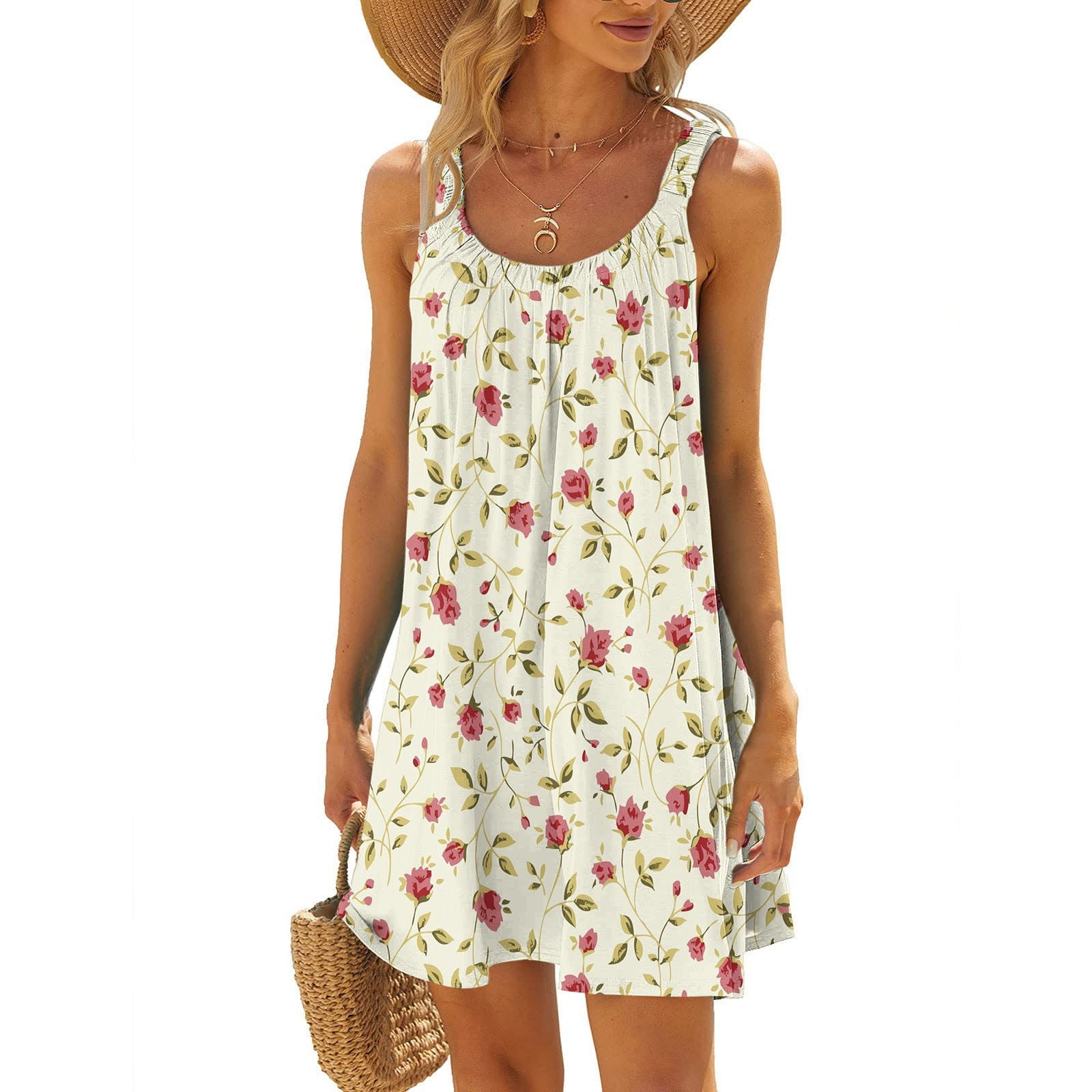 Daisy Camisole Dress for Women's Casual Dresses Summer Sun Beach Dress ...