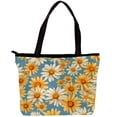 thumbnail image 1 of Daisy Canvas Leather Mix Handbag Twill Sponge Jeanette 30x10.5x39cm/11.8x4.1x15.4in, 1 of 5