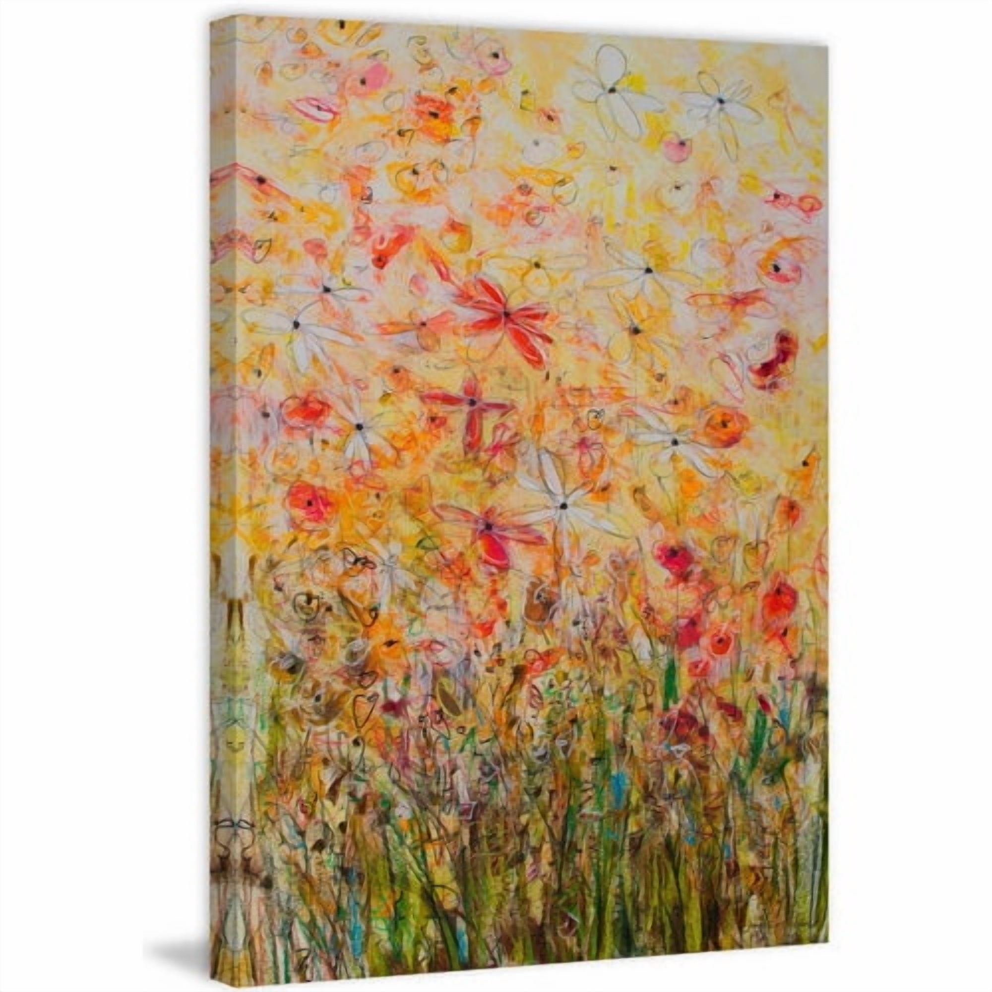 "Daisy Chain 19" Painting Print on Wrapped Canvas
