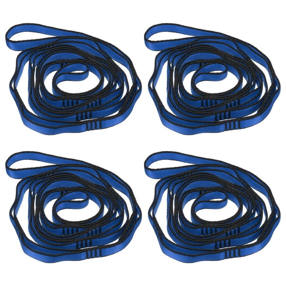 Daisy Chain Straps Strong Climbing Strap Adjustable Nylon Chain Sling with 8 Loops Blue 2 Pack 71 Inch