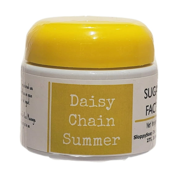 Daisy Chain Summer Sugar Scrub for Face & Body, 6 Oz, Floral Fragrance with Coconut and Olive Oils