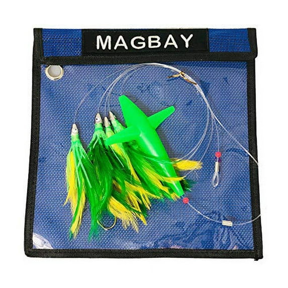 Daisy Chain Teaser with Bird - Green Feather Teaser Rigged with Lure Bag