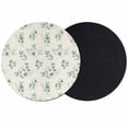 thumbnail image 1 of Daisy Coasters Set of 2, Absorbent Coasters for Drinks, Spring Flowers Eucalyptus Leaves Botanical Beige Coaster for Desk Coffee Table Protection, Home Decor House Warming Gifts 4", 1 of 8