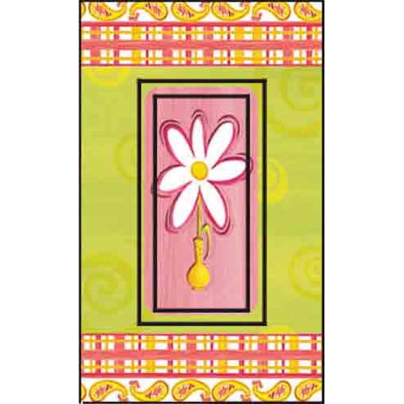 Daisy Cool and Groovy Single Rocker SwitchStix Peel and Stick Art Deco Switch Plate Cover Applique Washable Heat/Steam/Water-Resistant - 1 unit