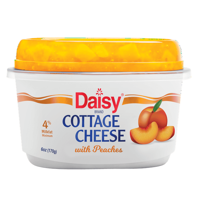 Daisy Cottage Cheese with Peaches, 4 Milkfat, 6 oz Cup (Refrigerated