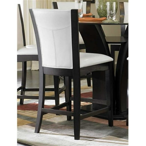 Daisy Counter Height Chair in White Leatherette - Pack of 2