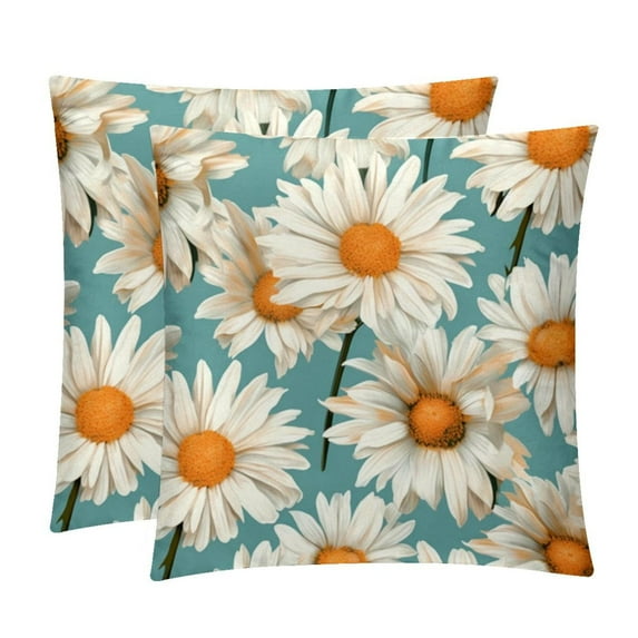 Daisy Covers- Set of 2 Throw Pillows in Various Sizes (16x16, 18x18, 20x20 inches) with Stylish Patterns for Home Decor and Comfort - Pillow Inserts Included