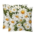 thumbnail image 1 of Daisy Covers Set of 2 with Unique Patterns for Bed, Chair Pillow Covers, Decorative Pillows - Available in 16x16, 18x18, 20x20 Inchesfor Various Occasions, 1 of 6