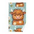 thumbnail image 1 of Daisy Cows Flowers Hand Towel Bath Towels Face Towels Cotton Absorbent for Home Hotel Spa Swimming Yoga Sports, 1 of 7