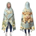 thumbnail image 1 of Daisy Cute Calf Wearable Blanket Hoodies for Women Men Adults Calf Lovers Soft Plush Funny Calf Hooded Blankets for Camping Home Decor Birthday Gifts 50×60 Inch, 1 of 5