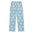 thumbnail image 1 of Daisy Cyan Pajama Pants Soft Lightweight Lounge Pants Bottoms Sleep Pants Warm Comfy, 1 of 9