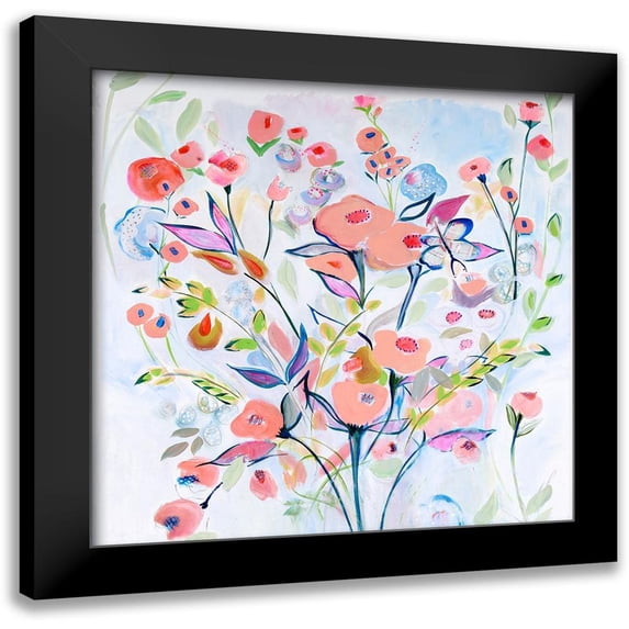 Daisy D 12x12 Black Modern Framed Museum Art Print Titled - Celebration of Love